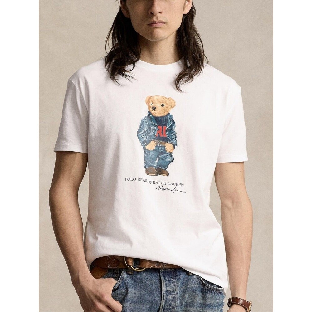 Polo Ralph Lauren Polo Bear Graphic T-shirt - Size 4XLT Mens 4X Tall White Tee